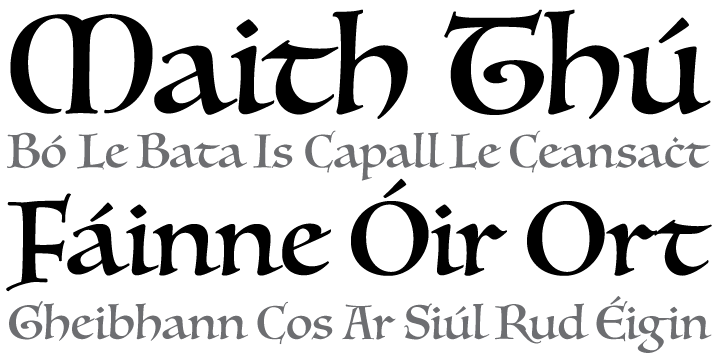 gaelic type font